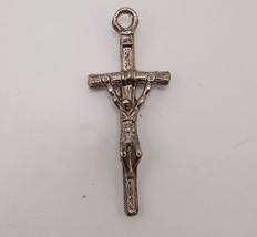 Religioso Jesús Cruz Crucifijo Tono Plateado de Colgante - £27.06 GBP