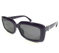 CHANEL Sunglasses 5520-A c.1758/T8 Polished Purple Thick Rim Frames Gold... - $373.78