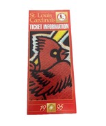 1995 St. Louis Cardinals Baseball Ticket Information Brochure - Ozzie Smith - $16.46 CAD