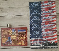 Six (6) St. Louis Missouri Postcards &amp; One (1) Thimble ~ Souvenier ~ Memorabilia - £11.69 GBP