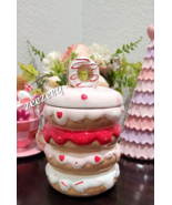 Valentines Stacked Donuts Hearts Canister Cookie Jar 9" NEW - $46.99