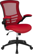 Flash Furniture Kelista Mid-Back Red Mesh Swivel Ergonomic Task Office, Up Arms - £146.70 GBP