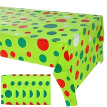 6 Pack Red And Green Plastic Disposable Tablecloth 108&#39;&#39; X 54&#39;&#39; Christmas Rectan - $33.99