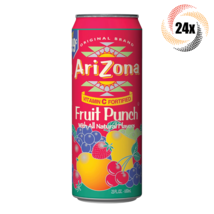 Full Case 24x Cans Arizona Fruit Punch All Natural Flavors 23oz Fast Shipping! - £67.07 GBP