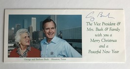 George H.W. Bush Signed Christmas Card JSA COA Autograph President HW W. - £973.94 GBP