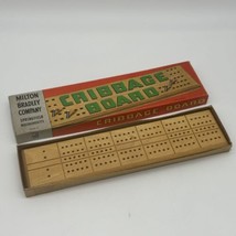 MiIton Bradley Cribbage Board Game Complete Wood Metal Pegs Rules Vintage 1960's - £9.71 GBP