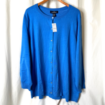 Nwt New The Outfitters By Lands End Womens Blue Cardigan Sweater Sz 4X P... - £18.38 GBP