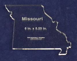 State of Missouri ~ 1/4&quot; Quilt Template- Acrylic - Long Arm/ Sew - £20.41 GBP