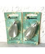 Amerock Mid Century Silver Petal Pulls 2 Teardrop Cabinet Drawer Pulls D... - $25.90 CAD