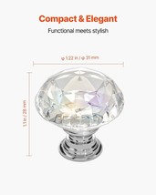 VEVOR Cabinet Knobs Drawer Kitchen Pulls 12 Pack 1.22 in Diamond Handle Acrylic - $1,005.54 MXN
