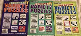 Lot of (3) Penny Press Approved Variety Puzzles Word Games Puzzle Book 2019 2020 - £18.38 GBP