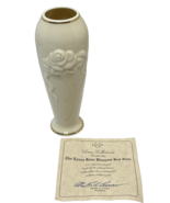 VTG The Lenox Rose Blossom China Bud Vase Pure 24K Gold with Certificate 6&quot; - £14.37 GBP