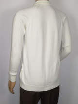 Men's Sweater Knit By BRANGO Turkey Polo Neck Cotton Blend 21228 White image 12