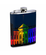 Rainbow White House Em1 Flask 8oz Stainless Steel Hip Drinking Whiskey - £11.80 GBP