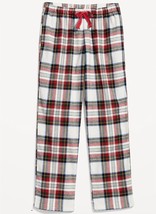 Old Navy Women Flannel Pajama Pants White Tartan Plaid XXL Christmas Win... - $23.44