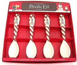 Williams Sonoma Nordic Elf Christmas Porcelain Spoon 4 in Original Box NOS - £9.62 GBP