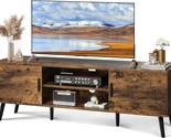 Superjare 55-Inch Tv Stand With Adjustable Shelf, Two Cabinets, Media Co... - $129.97