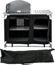 Outdoor Grill Station With Carrying Bag, Detachable Windscreen Storage - £69.66 GBP