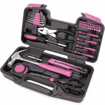 40-Piece All Purpose Household Pink Tool Kit For Girls, Ladies And Women - Inclu - £31.44 GBP