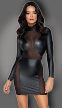 Long Sleeve Dress With See Through Inserts - £66.81 GBP