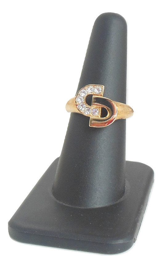 Vintage Avon Ring With Adjuster Spellbound Size Large 8.5 to 8 inches Gold Tone - $8.95