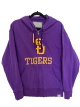 LSU Nike Distressed Jacket Hoodie Purple Men&#39;s Medium Long Sleeve Full Zip - £19.74 GBP
