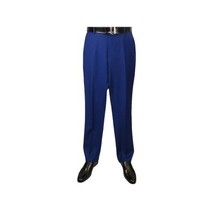 Mens Mantoni Flat Front Trousers Wool Super 140s Classic Fit 40901 French Blue image 8
