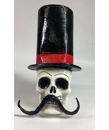 Handmade Day Of The Dead Skull In Top Hat Papier Mache Figure - 14”H - €21,49 EUR