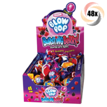 Full Box 48x Pops Charms Bursting Berry Assorted Gum Filled Lollipops | .65oz - £19.47 GBP