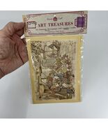 1970 Donald Art Printed in Holland Anton Pieck Print 5x7 Dog Girl Wagon ... - $9.00