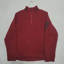 LL Bean Men&#39;s Fleece 1/4 Zip Sweater Size XL polartec Long Sleeve Maroon - £22.65 GBP