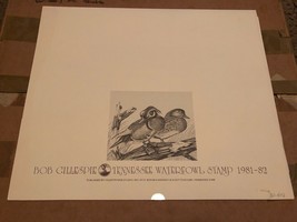 1981-82 Bob Gillespie Tennessee Waterfowl DUCK Print &amp; Stamp Set in Folio - £46.40 GBP