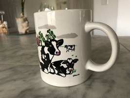 Vintage E Rosen 1997 Ceramic Holstein Black And White Cow Mug - $10.82