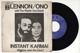 John Lennon &amp; Yoko Ono Instant Karma 1970 Original Spain Single Beatles - $13.26