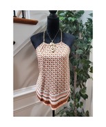 No Boundaries Women&#39;s Beige Polyester Halter Neck Sleeveless Top Shirt S... - $22.77