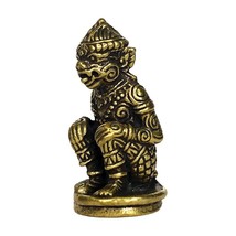 Treasure Hanuman Monkey God, Monkey King Thai Amulet Vintage Brass Gold-... - £11.73 GBP