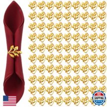 WILLBOND Leaf Napkin Rings Holders Fall Party Napkin Rings for Christmas... - $77.30