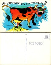 One(1) Cow Stepping on Udder Nipple Humor Funny Joke Comical Gag VTG Postcard - £7.51 GBP