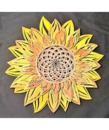 Sunflower Wall Art - Laser Cut - Layered Sunflower - Hand Painted - $36.00
