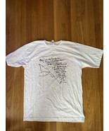 Walt Whitman Quote Female Form Shirt White Size L Rare - £31.06 GBP