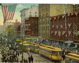 Business Centre of Syracuse New York Postcard 1910 Trolley Cars - £10.52 GBP