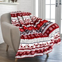 Christmas Throw Blanket, 50 X 60 (Christmas Red), Pavilia, Holiday Christmas - $35.99