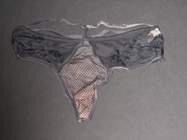 NWT Victoria&#39;s Secret Very Sexy Embroidered  Beige &amp; Black Trim H-Waist ... - $32.50
