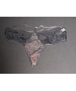 NWT Victoria's Secret Very Sexy Embroidered  Beige &amp; Black Trim H-Waist ... - $32.50