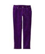 Girls Pants Corduroys Chaps Purple Straight Zipper Legs Stretch-sz 10 - $14.85