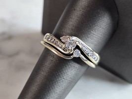 Womens Vintage Estate 14K White Gold Diamond Engagement Ring, 7.1g E7215 - £667.28 GBP