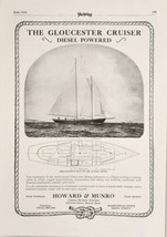 1928 Print Ad Gloucester Diesel Powered Auxiliary Cruisers Boston,Massac... - £15.68 GBP
