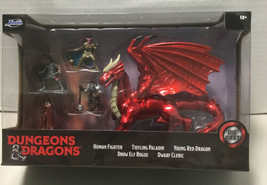 D&amp;D Jada Toys Dungeons and Dragons 4 Figurines &amp; Young Red Dragon New in Box - £10.63 GBP