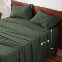 Bedsure Deep Pocket Full Size Bed Sheets Set - Fits Mattresses Up, Olive... - $40.99