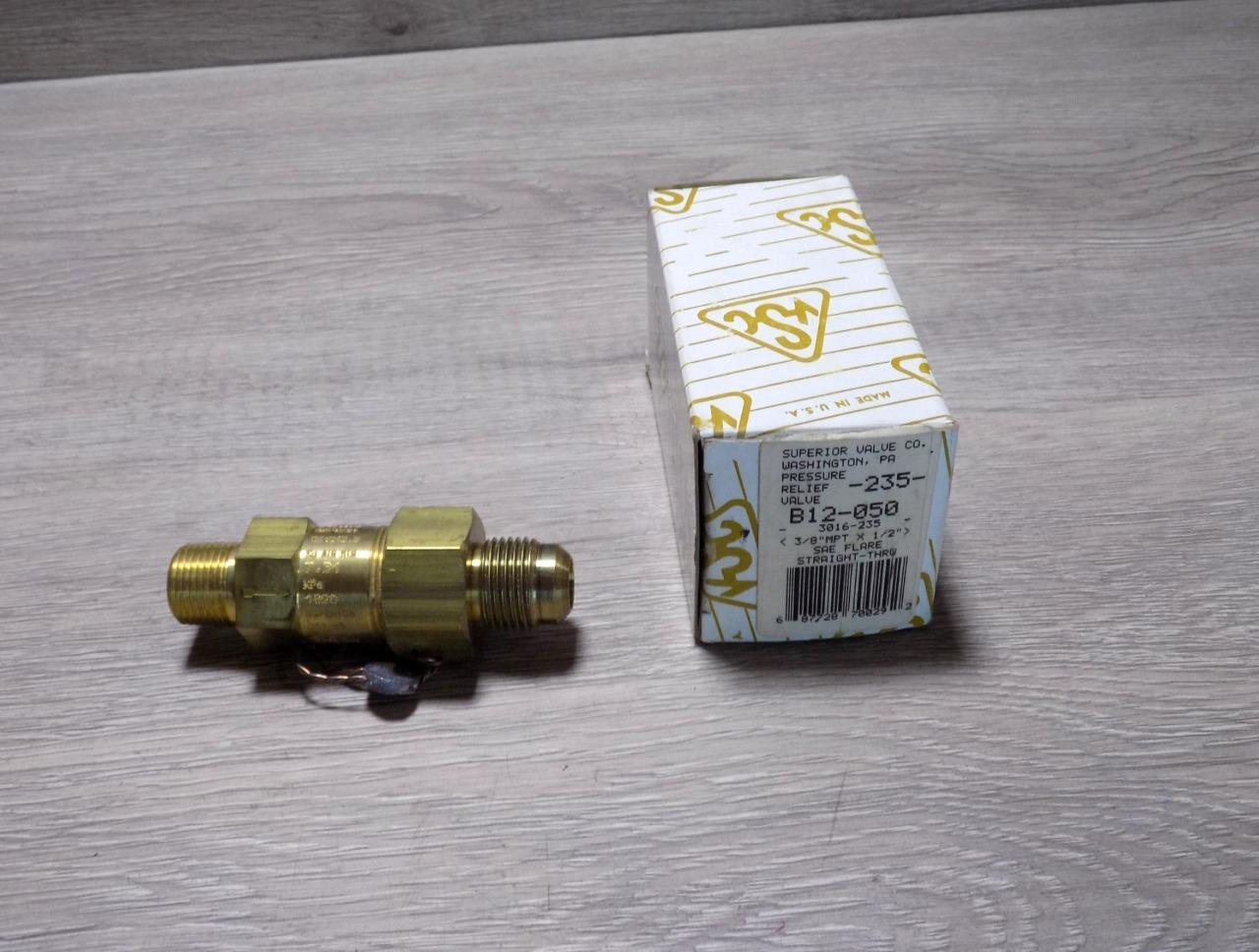 Superior Valve Co. 3016-235 B12-50 3/8&quot; to 1/2&quot; Pressure  Relief Valve - $49.49